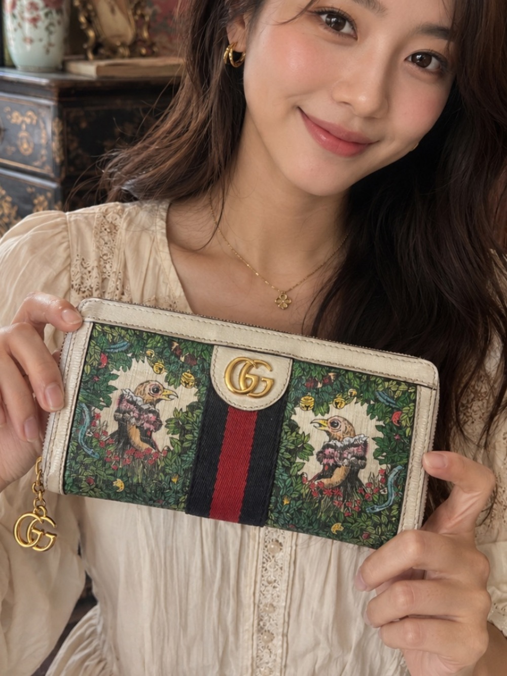 Gucci zippy wallet Jpn exclusive collab w/Yuko Higuchi